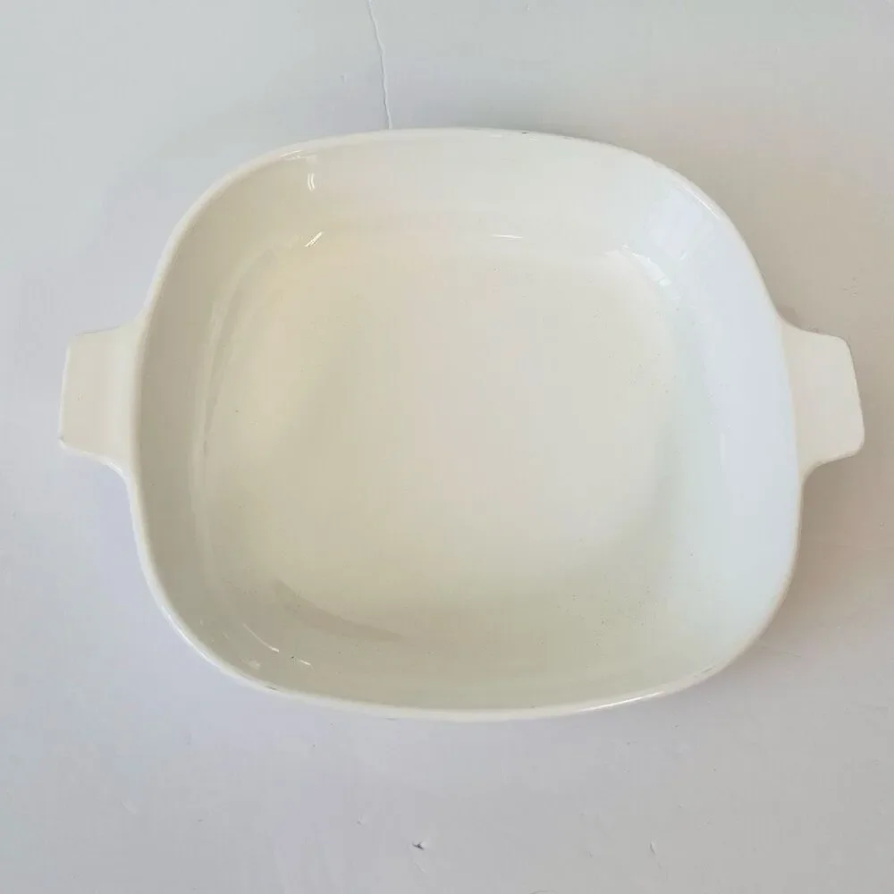 VTG Corning Ware Shell Oil Green Medallion Casserole Dish   GUC